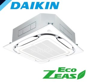 ダイキン 業務用エアコン EcoZEAS 天井カセット4方向 S-ラウンドフロー 1.5馬力 シングル 標準省エネ 単相200V ワイヤード